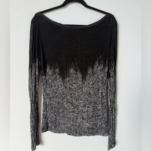 Isabel de Pedro Black and Gray Long Sleeve Top